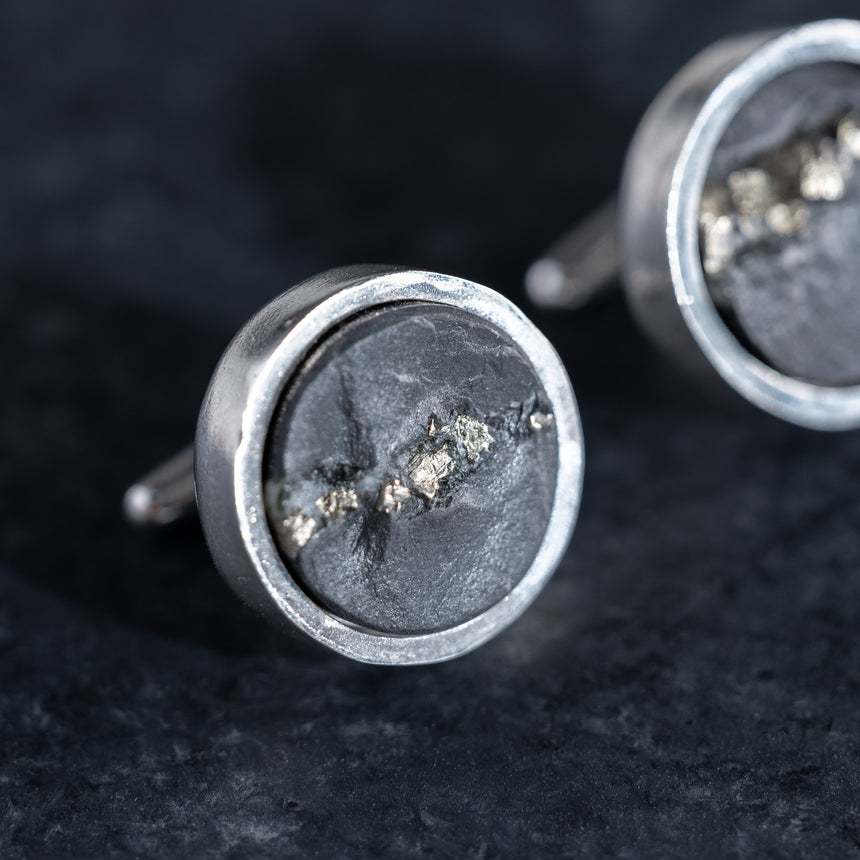 Valerie Graham - Slate Cufflinks Cufflink Day in the Life Gallery and Design Studio
