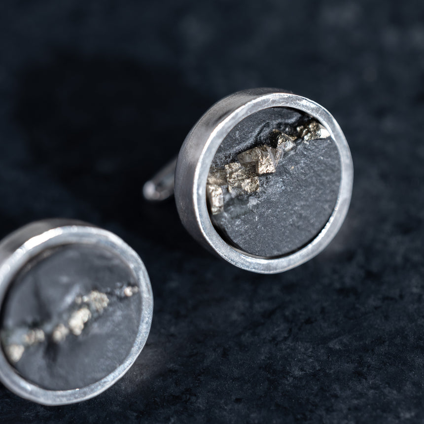 Valerie Graham - Slate Cufflinks Cufflink Day in the Life Gallery and Design Studio