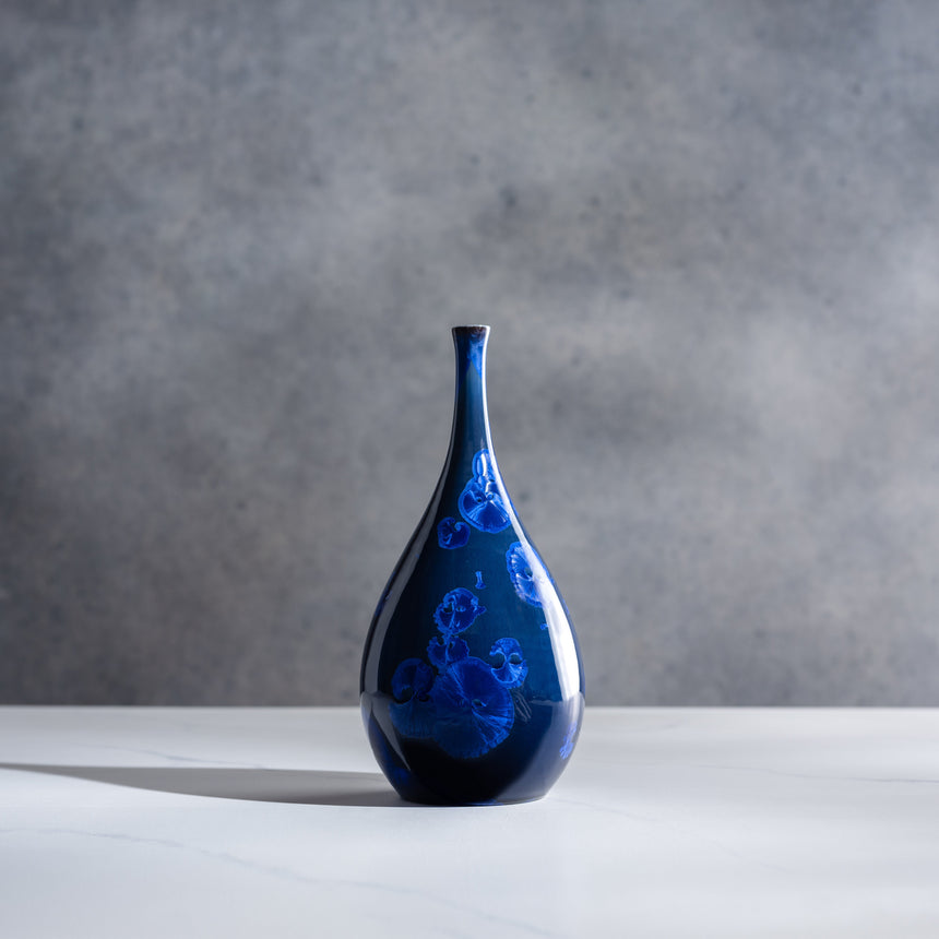 AJ Evansen - Blue Teardrop Vase Ceramic Vessel Day in the Life Gallery 