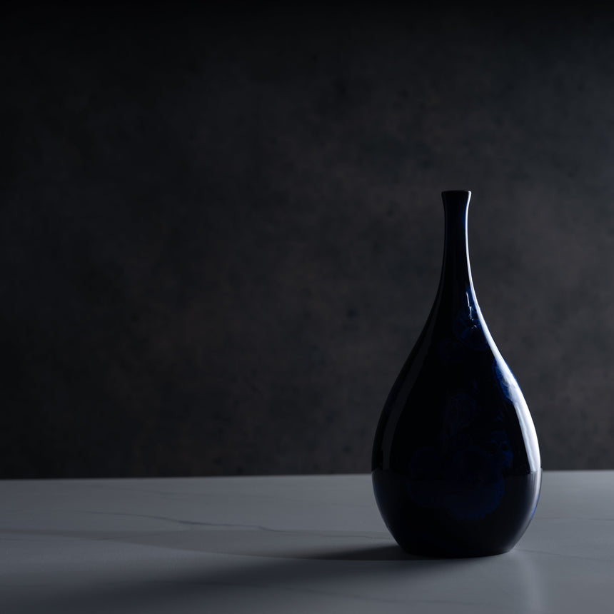AJ Evansen - Blue Teardrop Vase Ceramic Vessel Day in the Life Gallery 