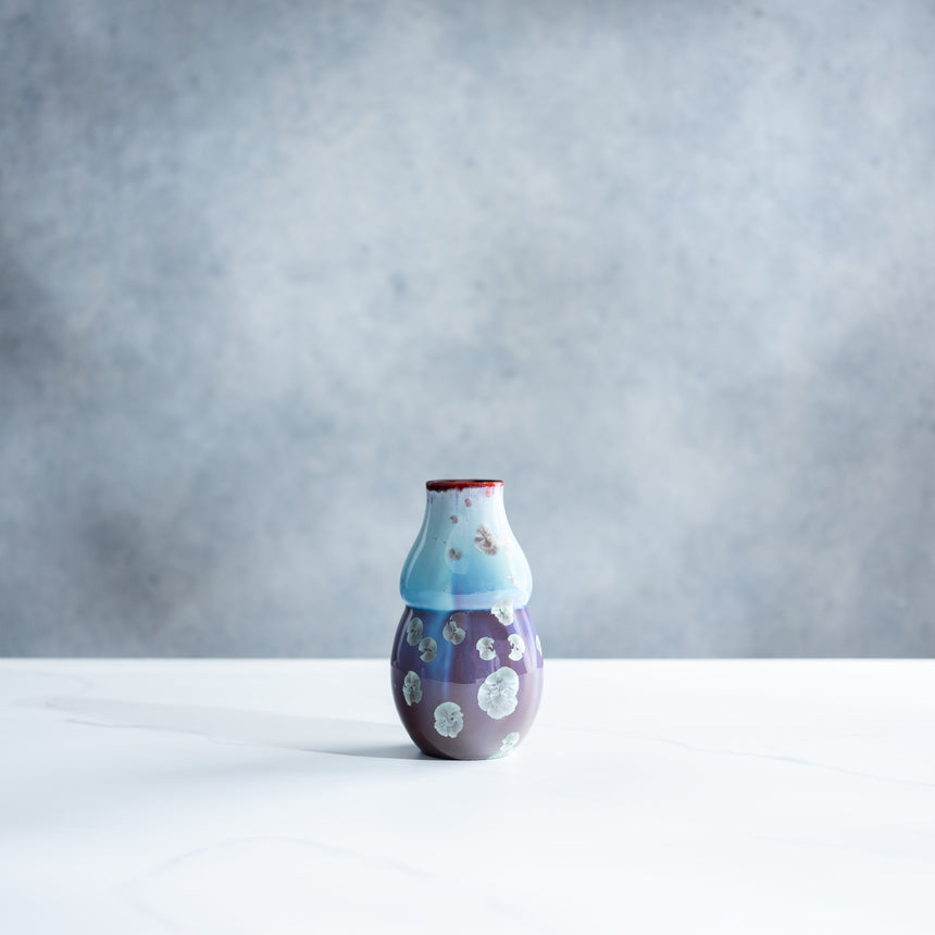 AJ Evansen - Lavender and Blue Vase Ceramic Vessel Day in the Life Gallery 