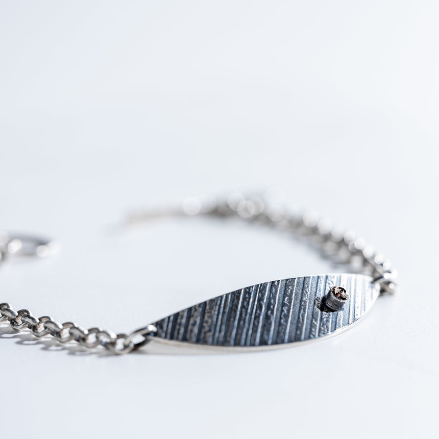 Ashley May - Silver Arc & Crystal Bracelet Bracelet Day in the Life Gallery 