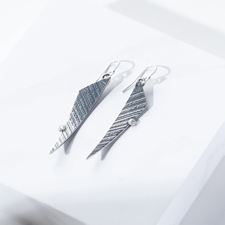 Ashley May - Silver Dagger Earrings Earring Day in the Life Gallery 