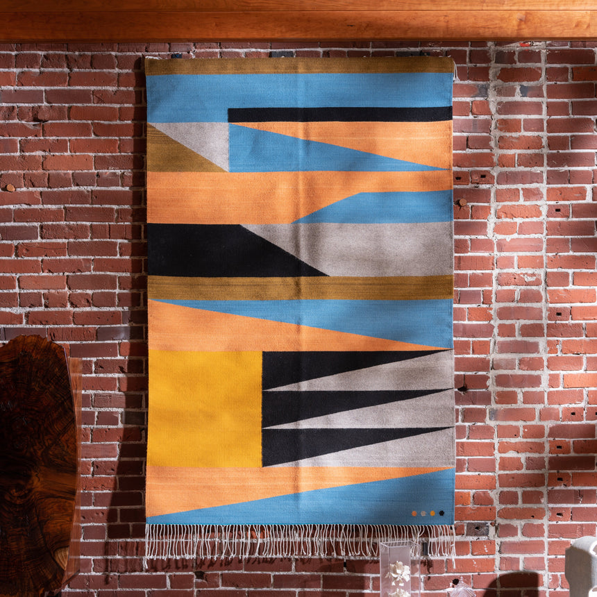 Francisco Bautista - Handwoven Geometric Rug Rug Day in the Life Gallery 