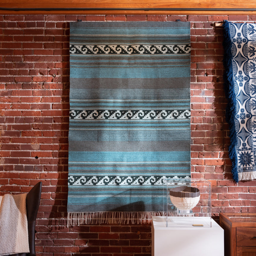 Francisco Bautista - Handwoven Zapotec Stripe Rug Rug Day in the Life Gallery 