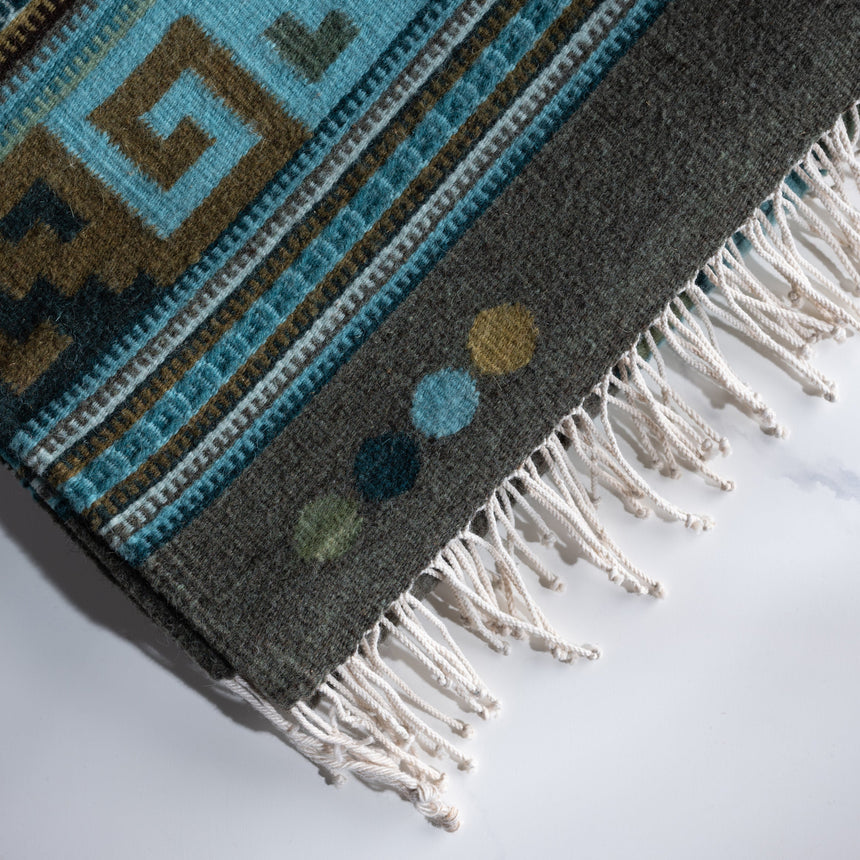 Francisco Bautista - Large Handwoven Zapotec Rug Rug Day in the Life Gallery 