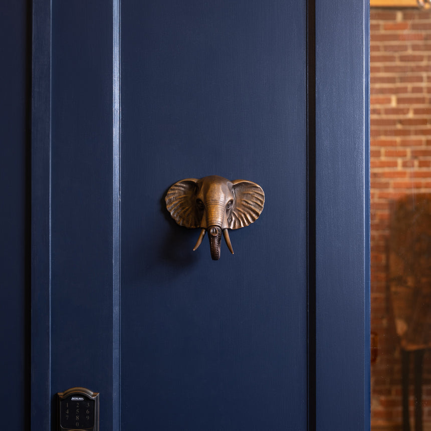 Karl Sanders - Bronze Elephant Door Knocker (small) Door Knocker Day in the Life Gallery 