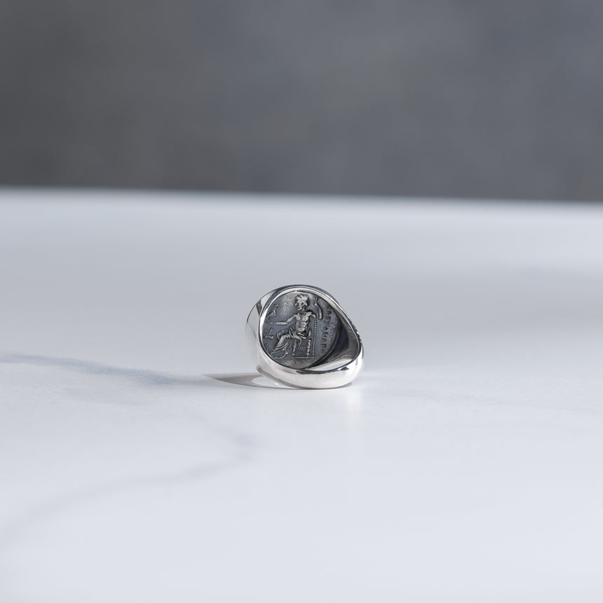 Olithica - Silver Alexander Signet Ring Silver Ring Day in the Life Gallery 