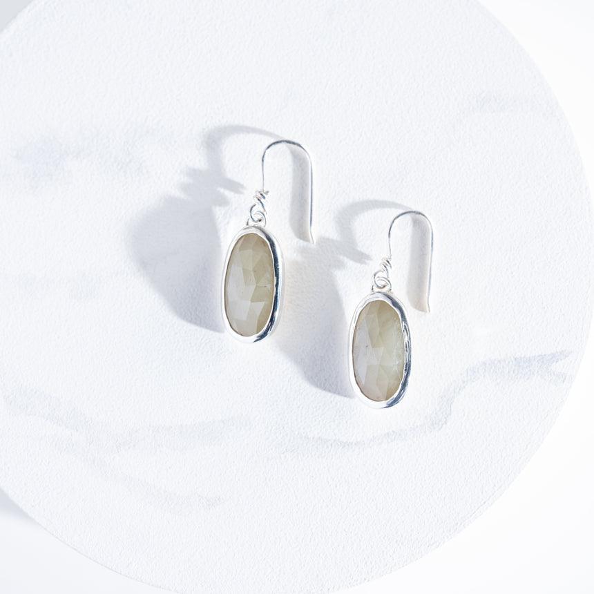 Sara Thompson - Large Pale Yellow Sapphire Earrings Earring Day in the Life Gallery 