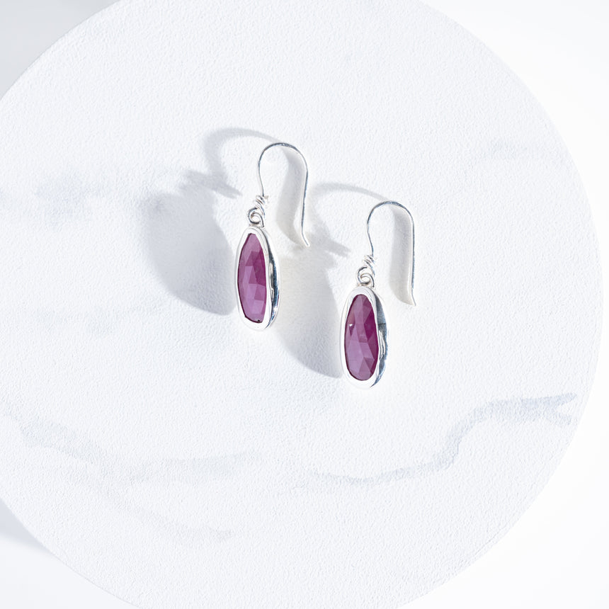 Sara Thompson - Pink Sapphire Earrings Earring Day in the Life Gallery 