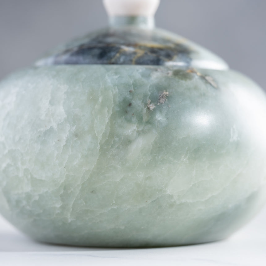 Thomas Haddy - Green Lidded Vessel Stone Vessel Day in the Life Gallery 