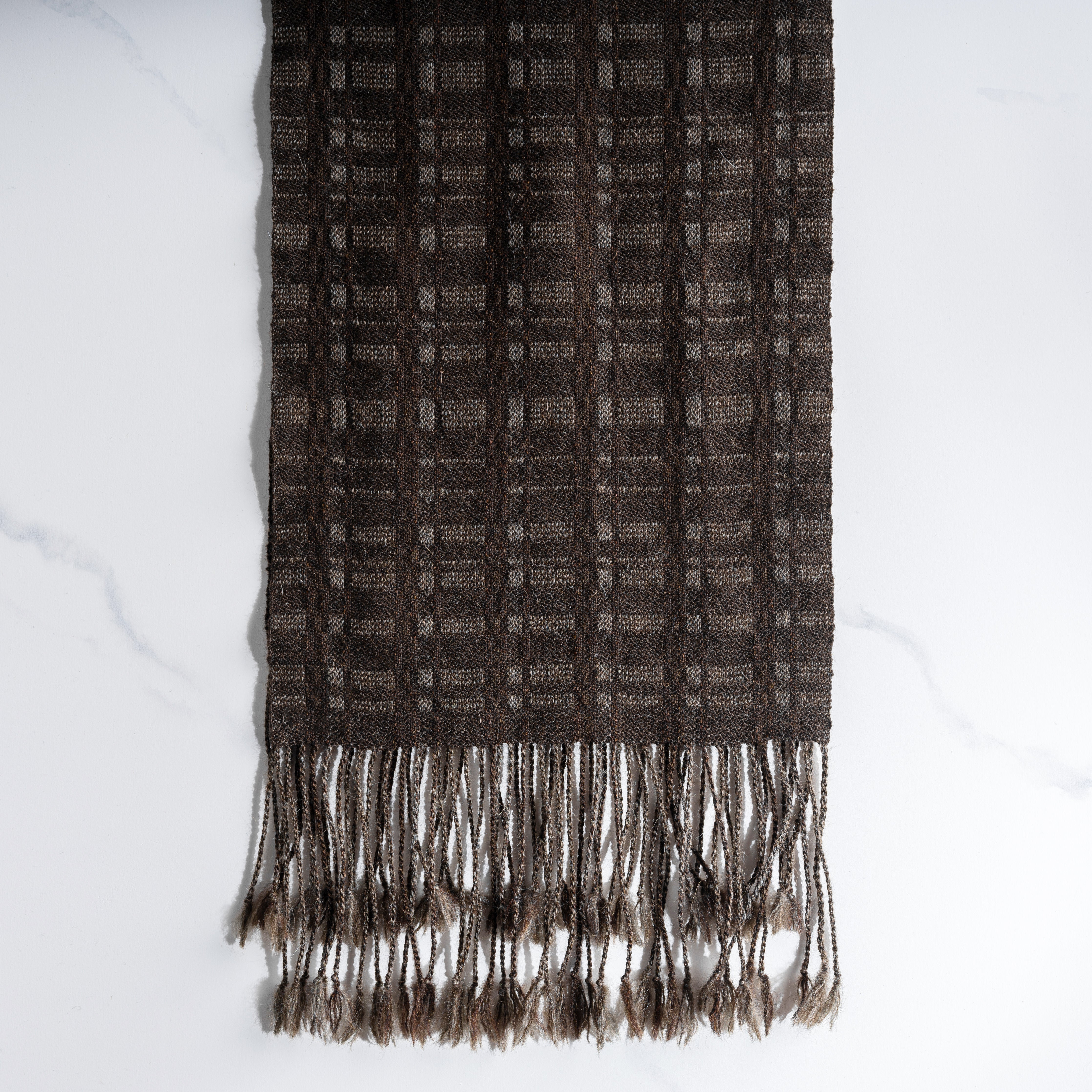 Tom Poirier - Handwoven Alpaca/Wool Scarf #3 – Day in the